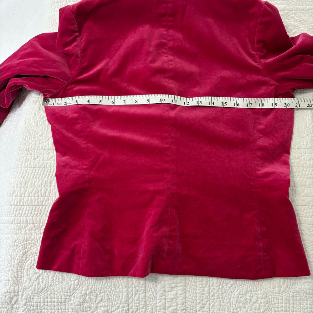 Eddie Bauer Fuchsia Velvet Blazer - Picture 5 of 8